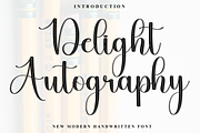 Delight Autography, a Handwritten Font by FreshTypeINK (Thumbnail 1 of 8)