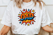 DAD Comic Style Sublimation PNG4, an Illustration by DreamCafeArt (Thumbnail 2 of 7)