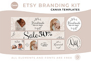 Editable ETSY shop branding kit, a Branding & Logo Template by Chakraborty Design (Thumbnail 1 of 9)