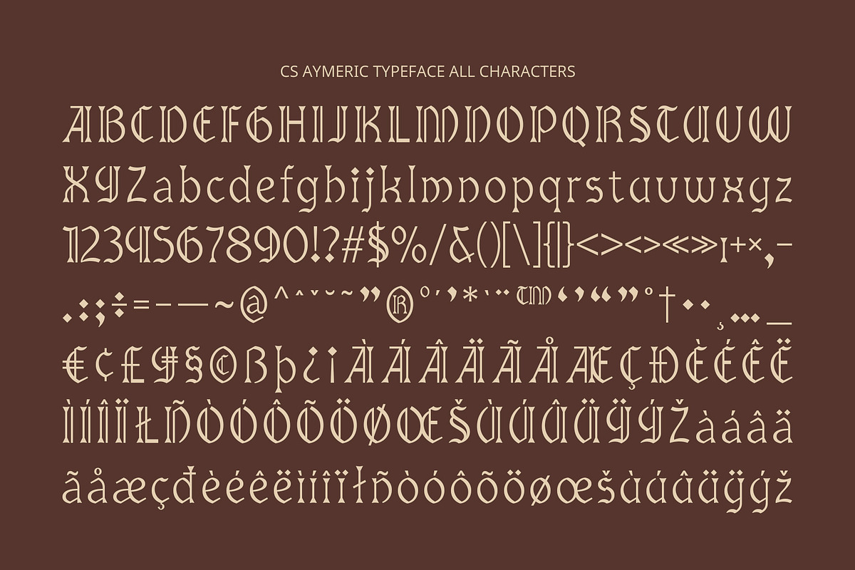 CS Aymeric – Gothic Font, a Blackletter Font by Craft Supply Co. (Photo 8 of 8)