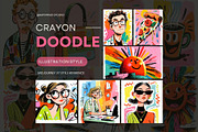 Playful Crayon Illustration Prompt, a Decorative Illustration by Artimind Studio (Thumbnail 1 of 9)