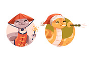 Cute snakes, Chinese New Year mascot, an Animal Illustration by Good Studio (Thumbnail 11 of 16)