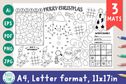 Christmas village coloring placemats, an Education Illustration by Lexi Claus (Thumbnail 1 of 6)