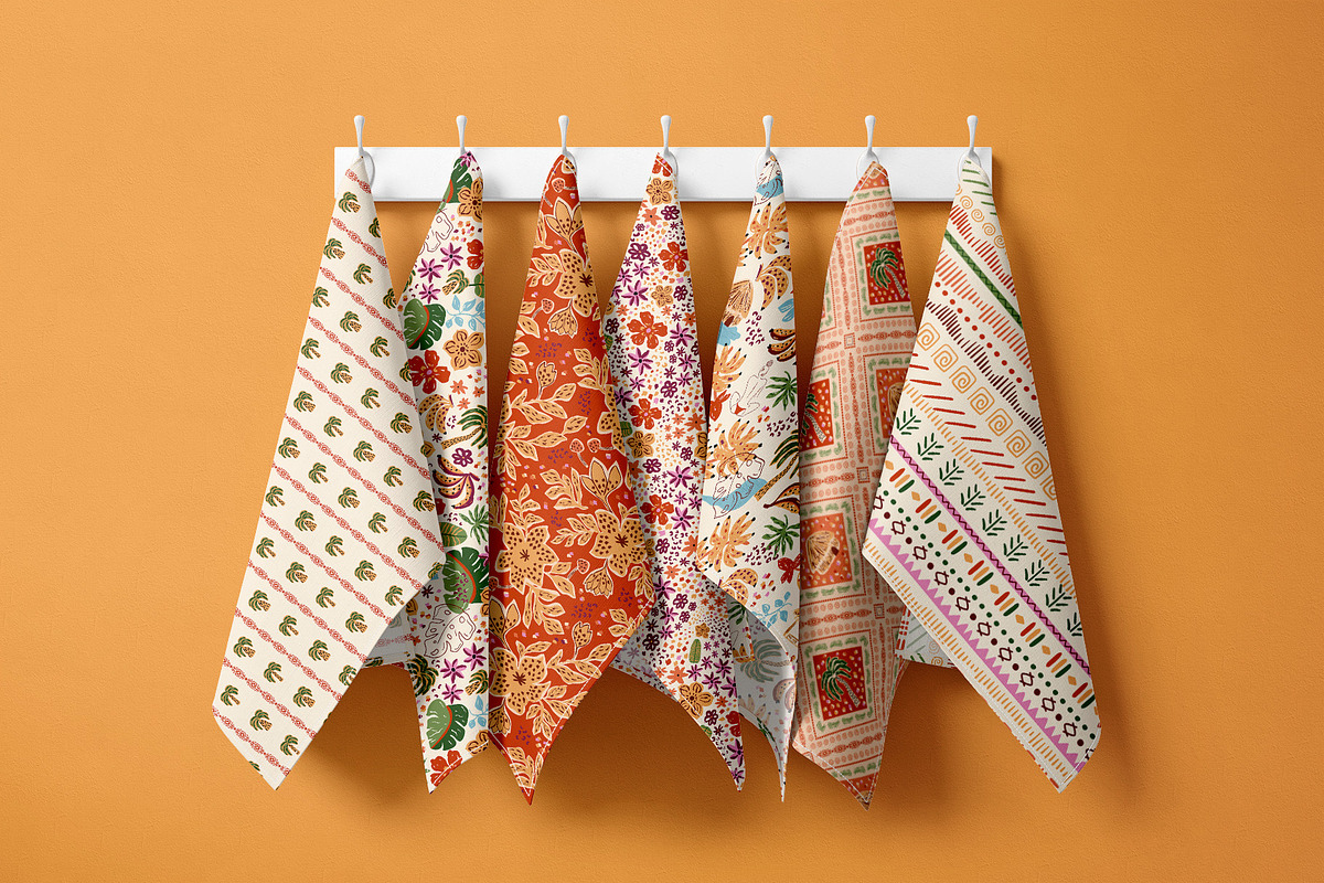 Hand drawn tropical floral patterns, a Pattern Graphic by Tani Kuzminka (Photo 21 of 22)