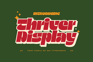 Thriver – Retro Display Font Family