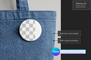 Button Pin Canva Mockup Bundle, a Merchandise Mockup by PrintStarXS (Thumbnail 6 of 7)