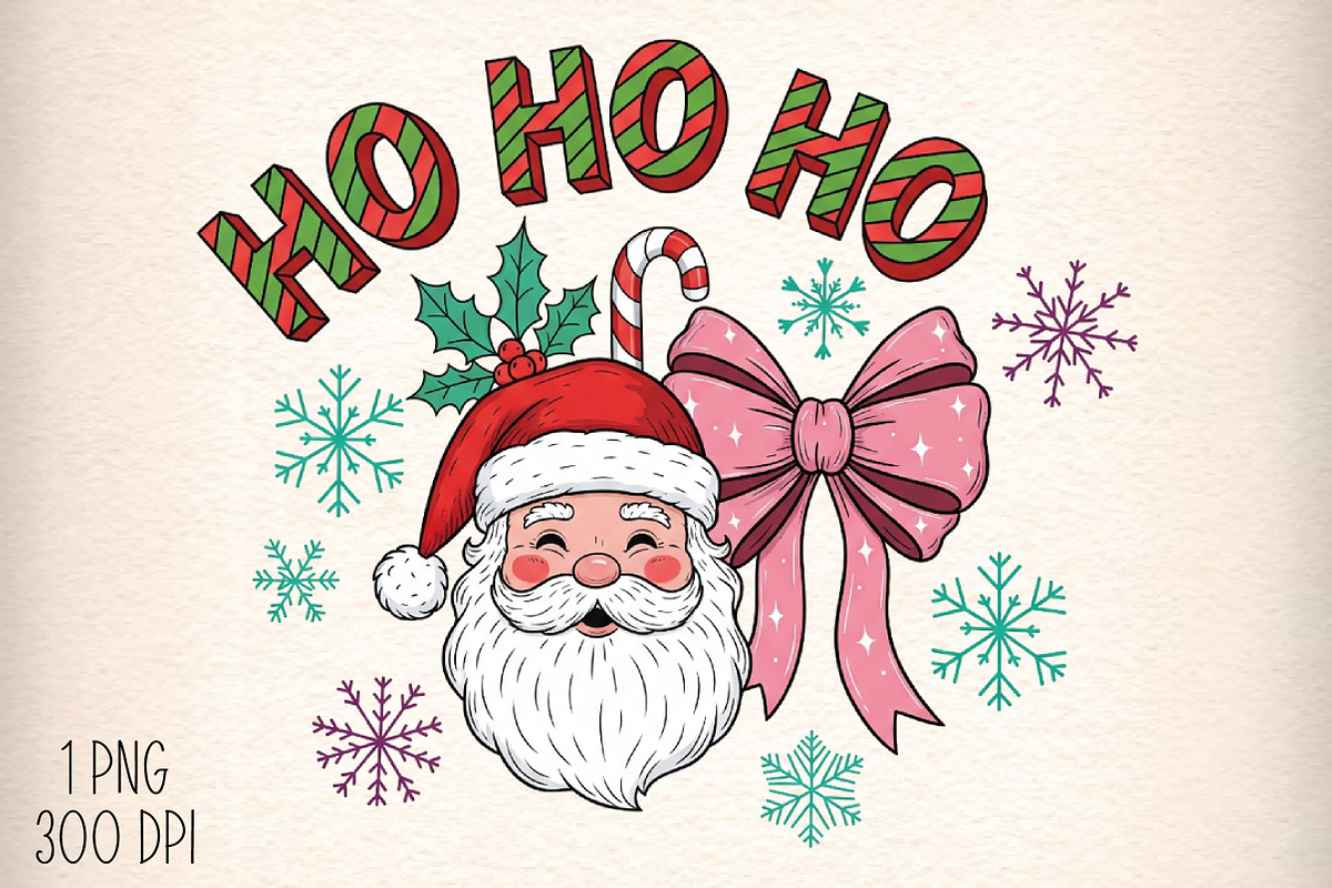 Ho Ho Ho Santa Coquette Christmas, an Illustration by Daily.Designs (Photo 1 of 5)