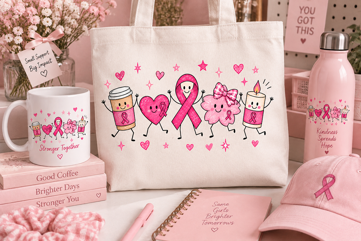 Trendy Breast Cancer Doodle Png, an Object Graphic by Daisy Design (Photo 2 of 3)