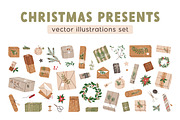 Christmas presents & gift boxes set, a Decorative Illustration by Good Studio (Thumbnail 1 of 3)