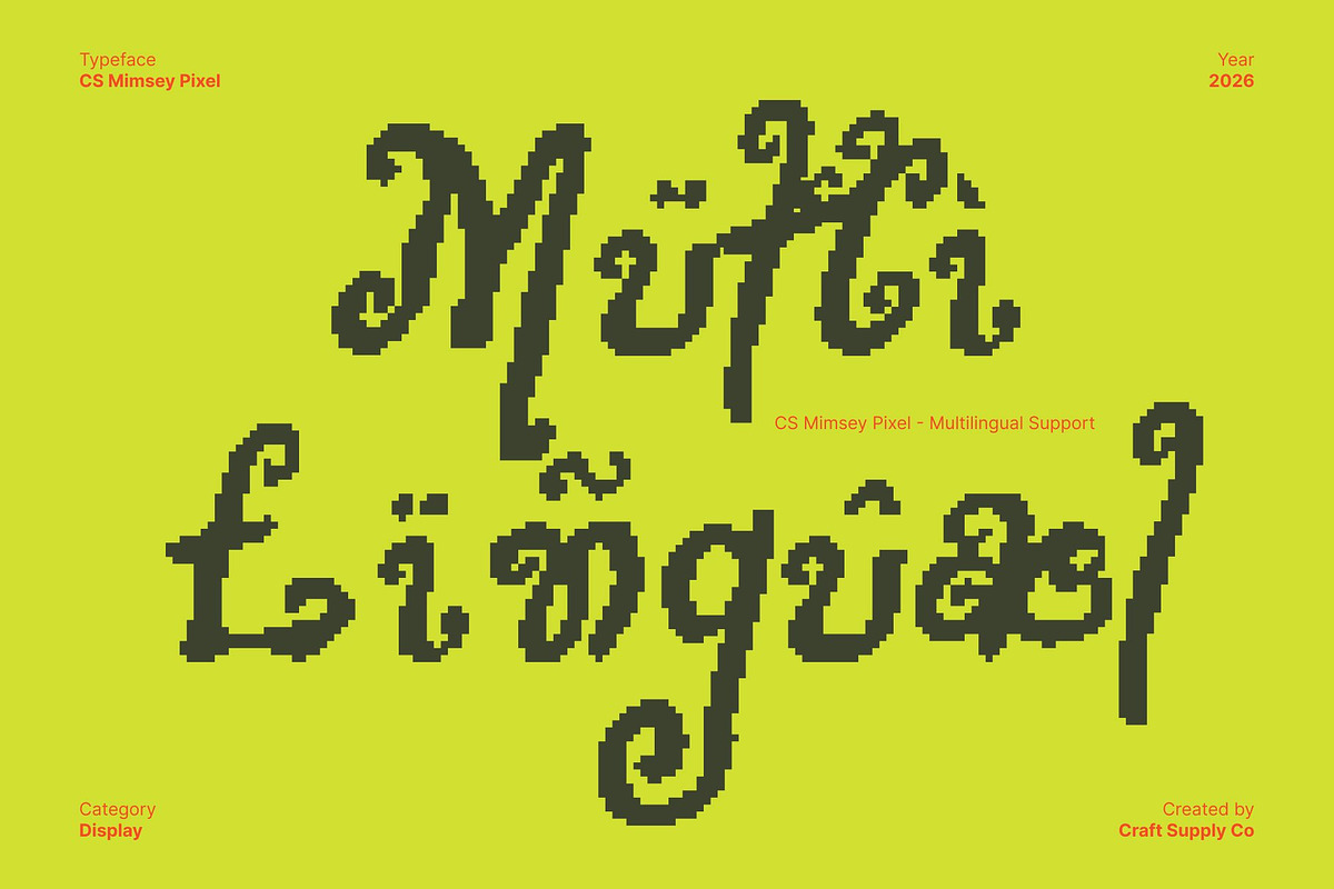 CS Mimsey Pixel, a Handwritten Font by Craft Supply Co. (Photo 6 of 8)