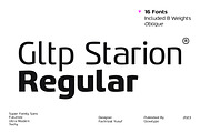 Gltp Starion Regular, a Sans Serif Font by Glowtype (Thumbnail 1 of 6)