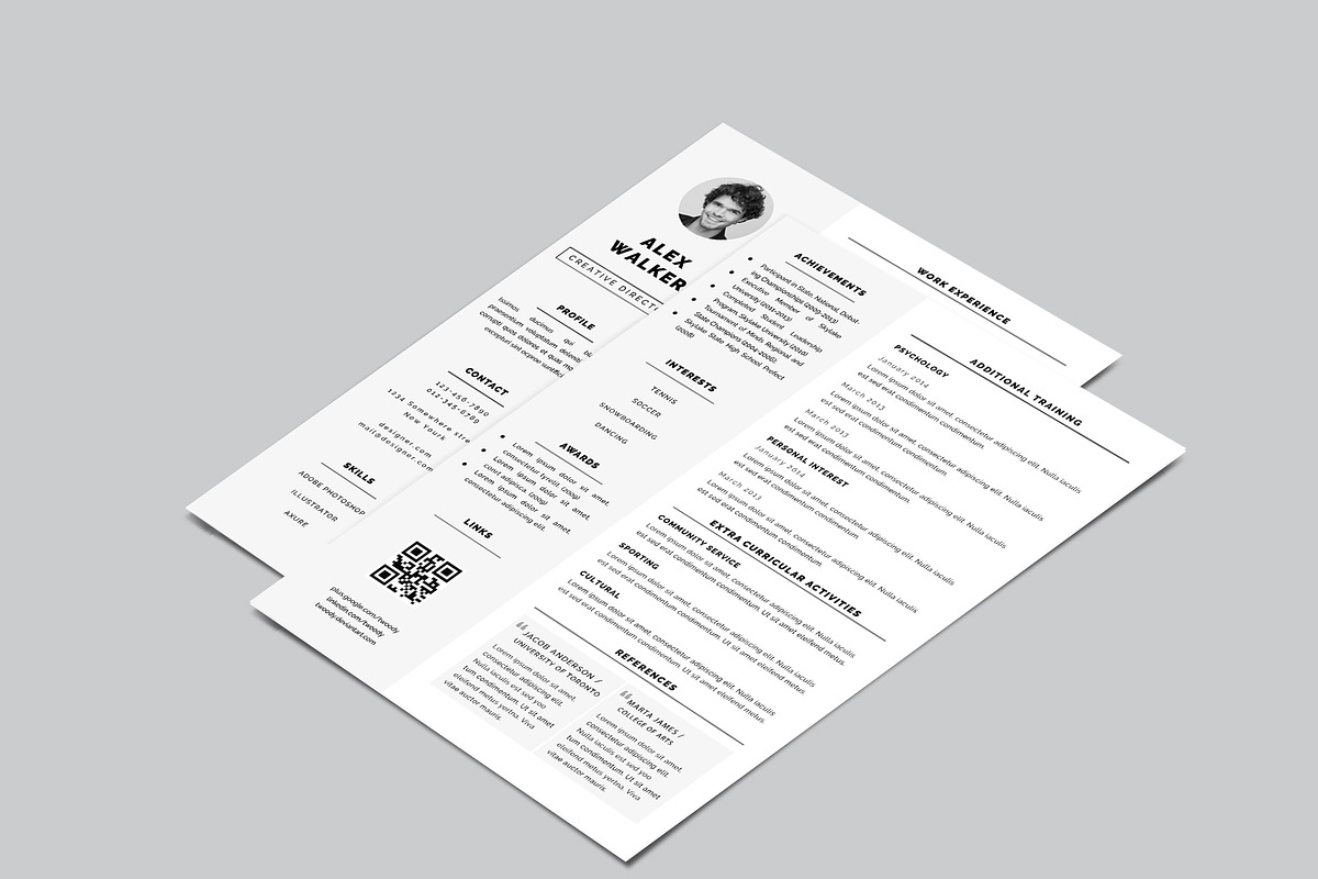 Resume / CV - Walker, a Resume Template by 3Angle (Photo 4 of 6)