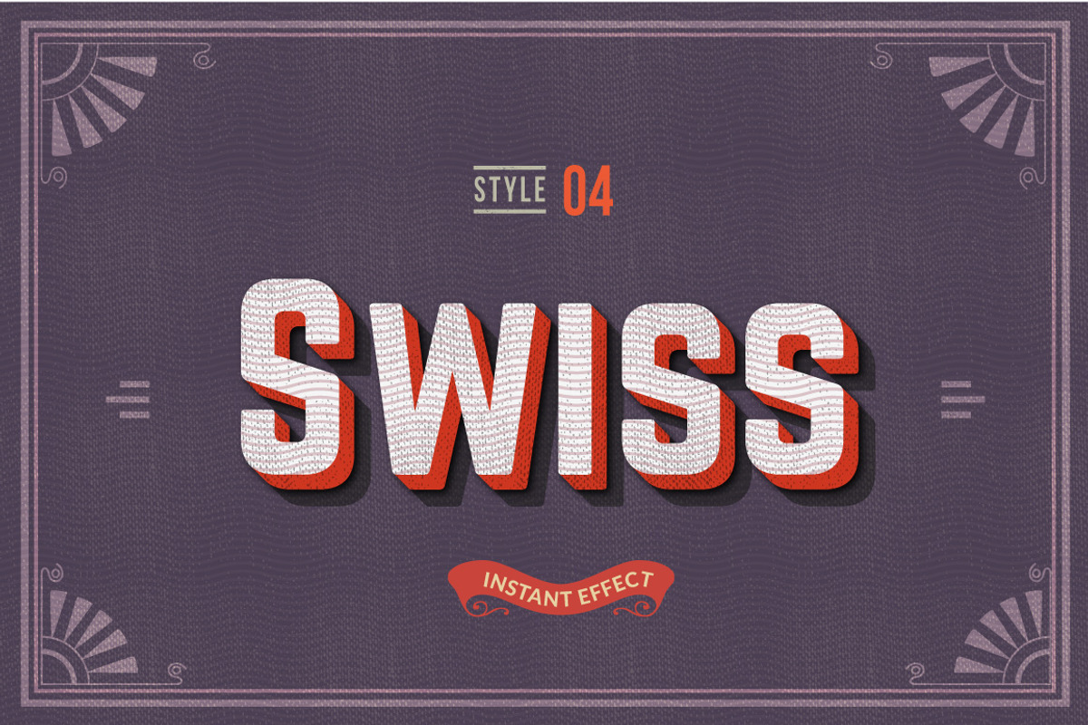 Vintage Text Effects (Illustrator), a Layer Style Add-On by Vector Galore (Photo 6 of 11)