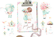 Little Spring. Cute Watercolor Set, an Illustration by OctopusArtis (Thumbnail 7 of 10)