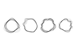Abstract futuristic circle. Set of, an Illustration by skripnikbb