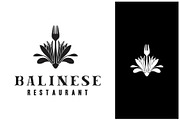 Lotus Fork Logo For Restaurant, a Branding & Logo Template by Atlantis X Nurman Arbai (Thumbnail 2 of 2)
