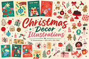 Christmas Decor Clipart, a Seasonal Illustration by Anna Studio (Thumbnail 1 of 12)