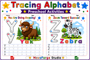 Preschool Alphabet Y-Z Worksheets, a Marketing Template by Ink Gallery (Thumbnail 1 of 2)