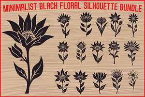 Modern Black Flower Design, an Illustration by jahid234