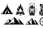Camping Adventure Silhouette Icon, an Illustration by Artivon (Thumbnail 4 of 51)
