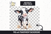 Dairy Cows Watercolor Clip Art, an Animal Illustration by Whimsy & Wishes (Thumbnail 2 of 3)