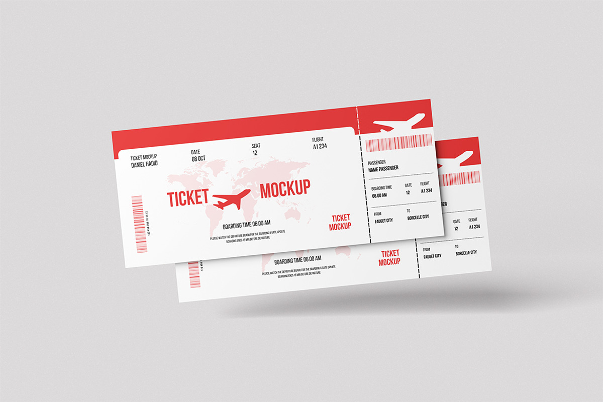 Ticket Mockup, a Product Mockup by HanaSaka_Studio (Photo 4 of 5)