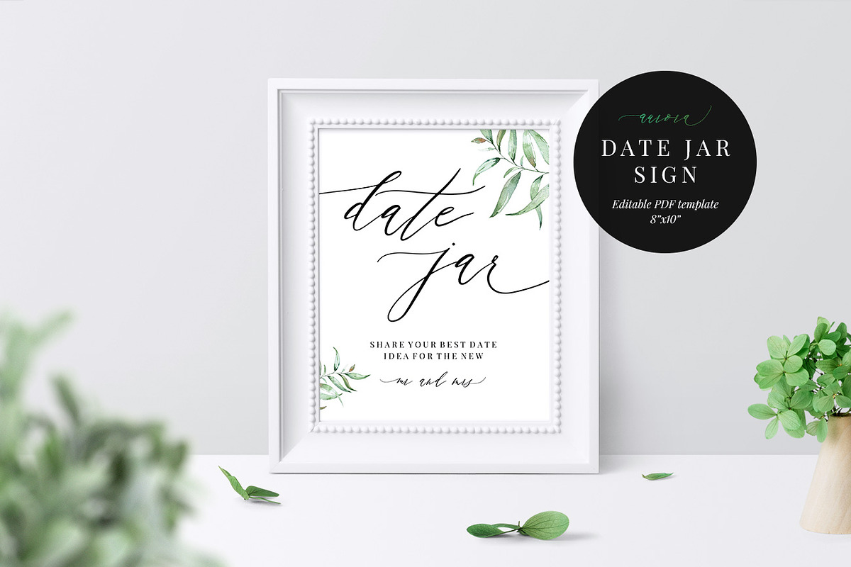 Date Jar Sign, Aurora, an Invitation Template by Alice Bluefox (Photo 1 of 6)