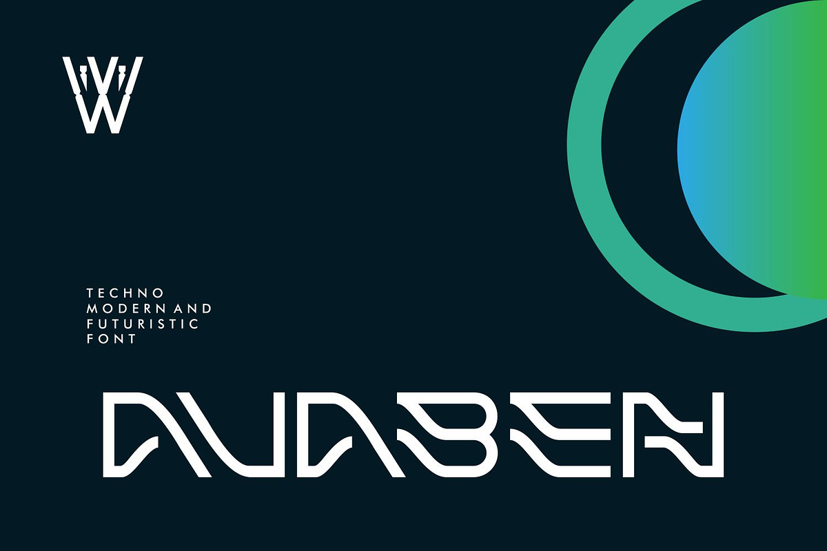 Avaben Sleek Futuristic Fonts, a Sans Serif Font by WhymoreArt (Photo 1 of 9)