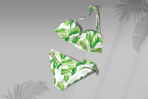 Tropical Pattern With Palm Leaves.