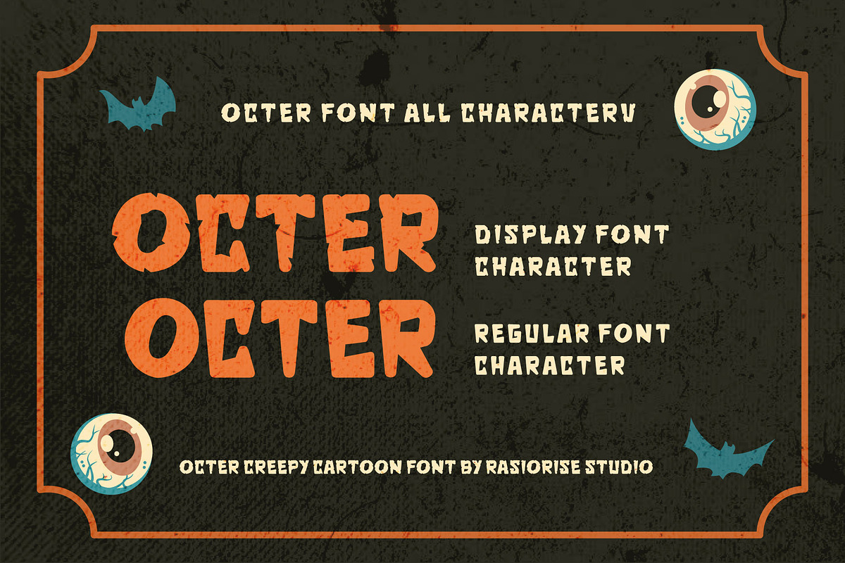 Octer a Halloween Cartoon Font, a Handwritten Font by Rasiorise Studio (Photo 7 of 8)