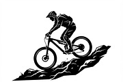 Mountain Biker Silhouette, a Person Illustration by Amazin_art (Thumbnail 2 of 27)