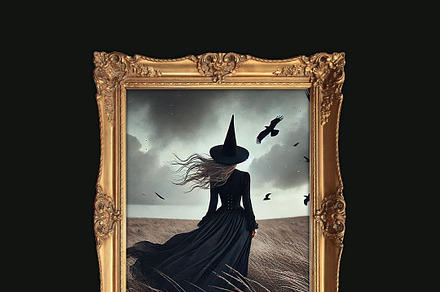 Printable Vintage Halloween Witch