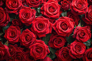 Red roses floral background pattern, a Background Photo by Davizro's Market