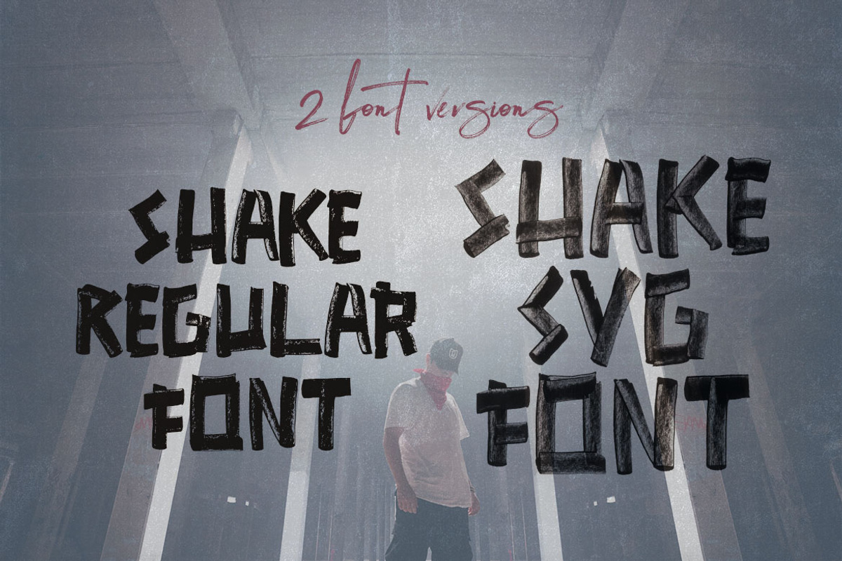 SHAKE Brush & SVG Font, a Font by Cruzine (Photo 2 of 9)