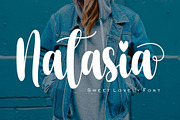 Natasia - Sweet Lovely Font, a Script Font by Artkenza (Thumbnail 1 of 6)