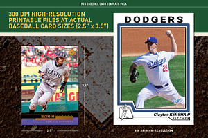 2000's Pro Baseball Card Templates