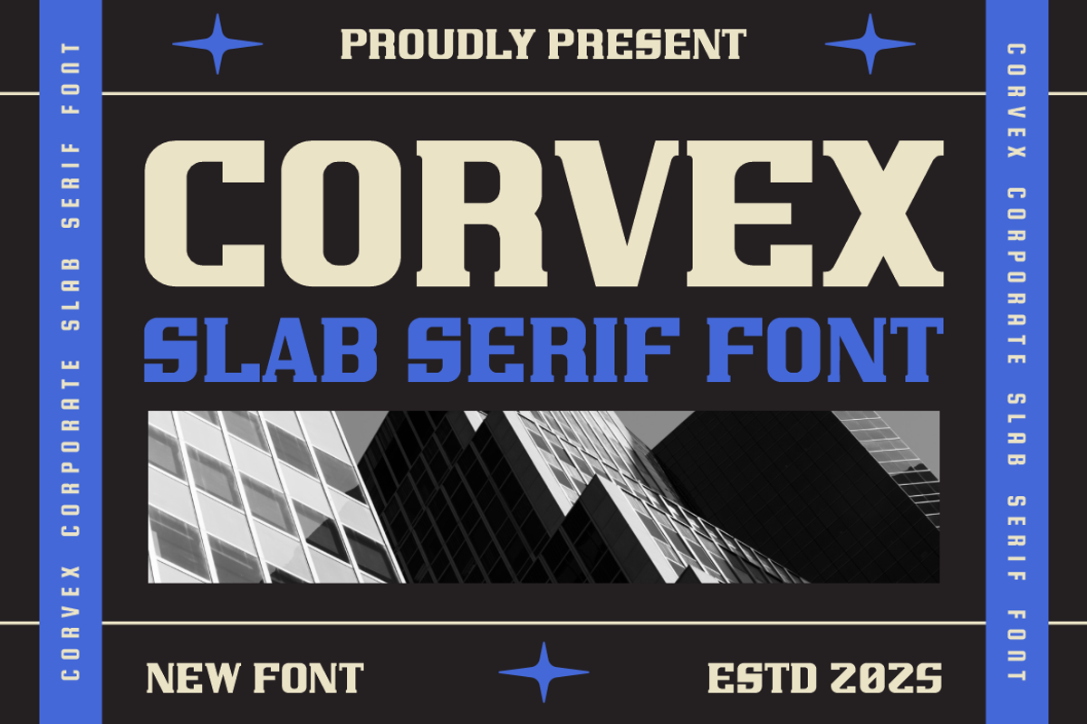Corvex Modern Corporate Slab Serif, a Font by PutraCetol Studio (Photo 1 of 5)