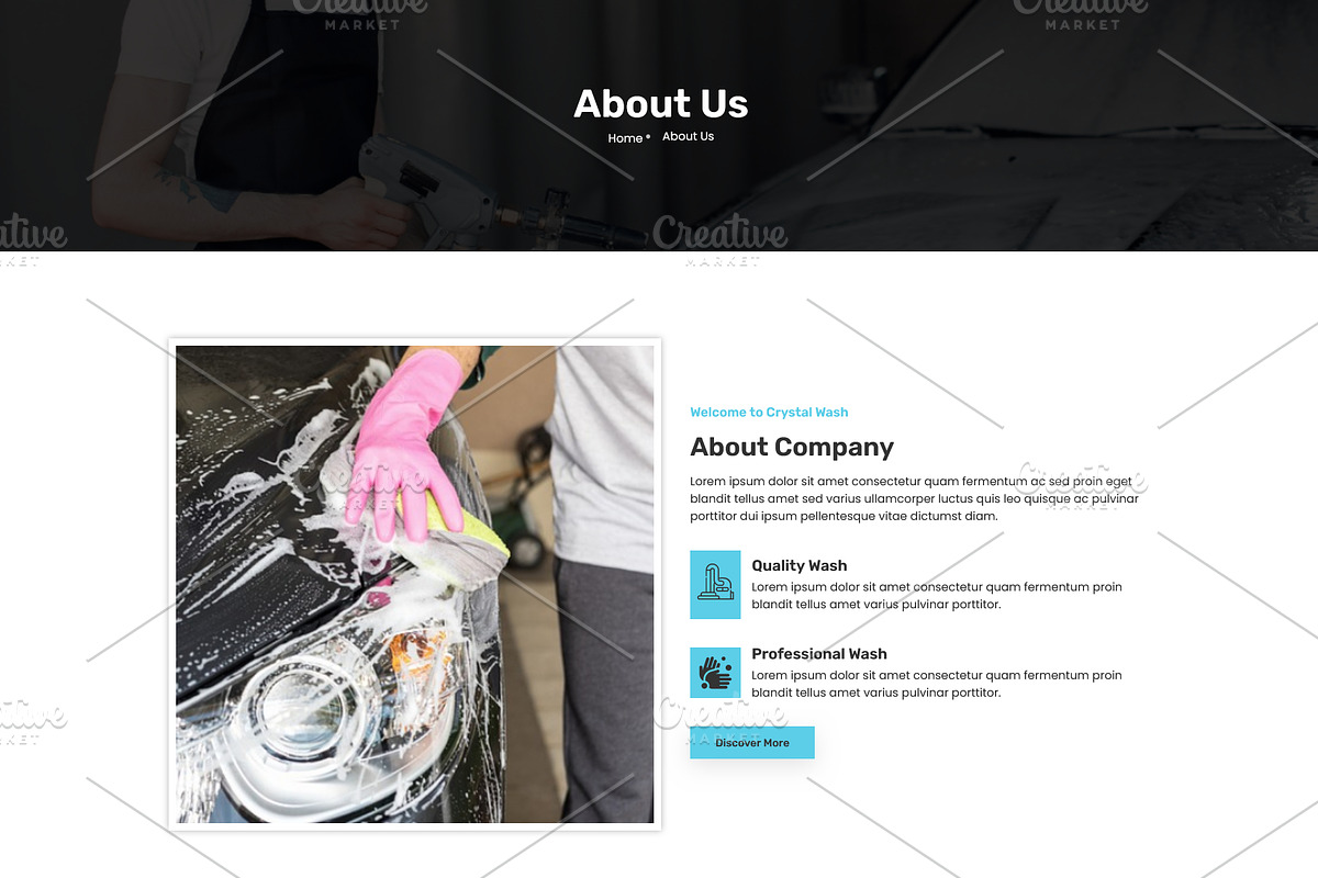 Car Wash & Auto Mechanic Template, a WordPress Template by HasnainDEV (Photo 2 of 5)
