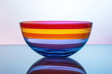 Colorful glass bowl with vibrant rai, a Photo by Iftikhar Alam