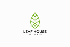 Leaf House Logo for Business Nature, a Branding & Logo Template by Signatoro