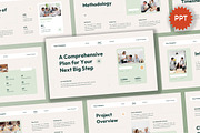 Cream Green Project Proposal PPT, a Presentation Template by Aiyari Graphic (Thumbnail 1 of 5)