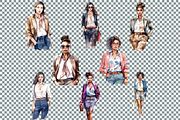 Watercolor Lady Boss Clipart, a Person Illustration by Mash Mash Stickers (Thumbnail 8 of 9)