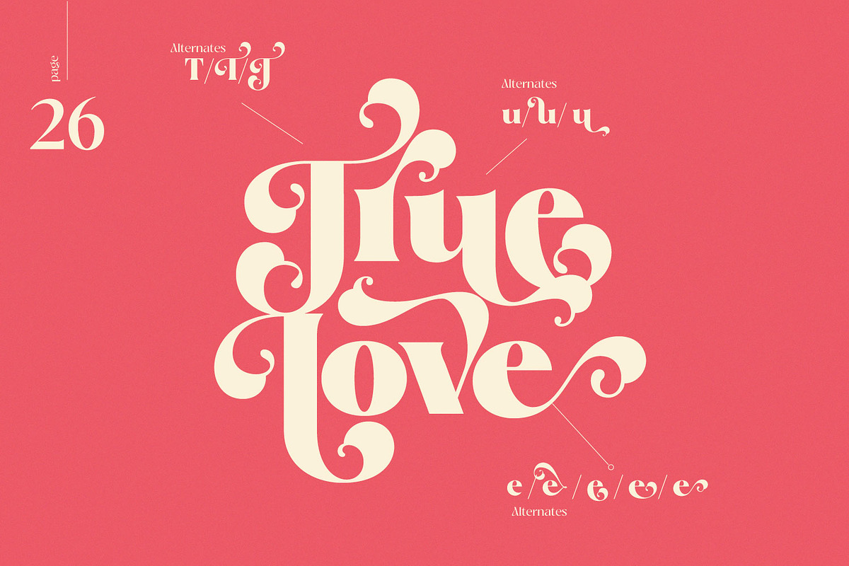 True Rose - Decorative Retro Serif, a Serif Font by creativemedialab (Photo 4 of 12)