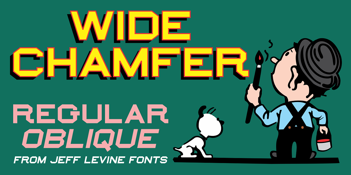 Wide Chamfer JNL, a Font by Jeff Levine Fonts (Photo 1 of 5)