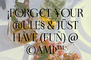 Late Checkout Serif with Free Sans!, a Serif Font by Blythe Green (Thumbnail 10 of 13)