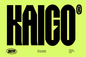 Kaigo - Bold Condensed Font