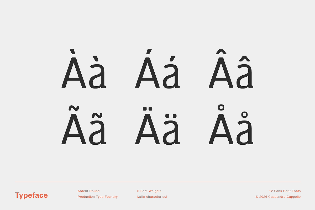Ardent Round, a Sans Serif Font by Cassandra Cappello (Photo 11 of 12)