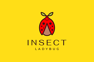 insect red lady bug colorful logo, a Branding & Logo Template by devastd