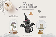 Cute Halloween watercolor clipart, a Seasonal Illustration by Grace Noboa Illustrations (Thumbnail 11 of 12)