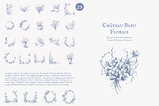 Blue toile floral monogram frames, a Decorative Illustration by Patishop Art (Thumbnail 4 of 9)